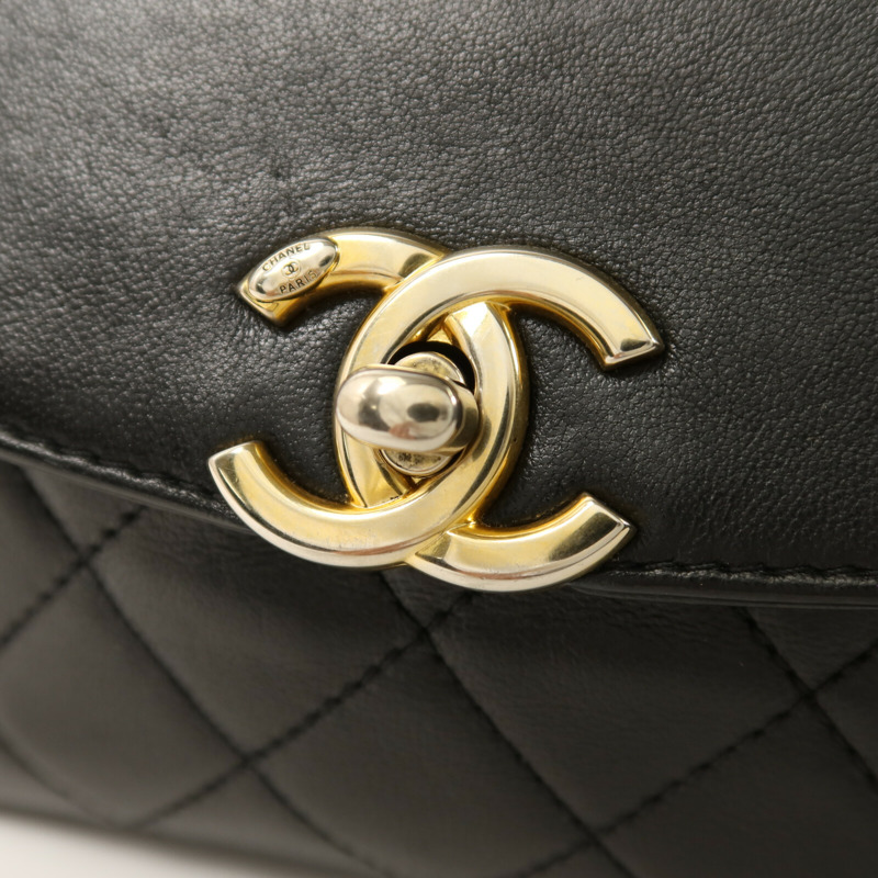 CHANEL 羊皮皮革Shoulder Bag金扣鏈帶肩背袋-8