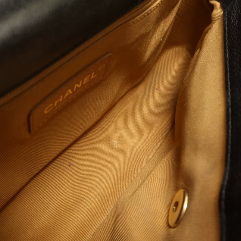 CHANEL 羊皮皮革Shoulder Bag金扣鏈帶肩背袋-13