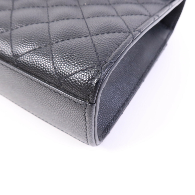 SAINT LAURENT 牛皮皮革Envelope Medium銀扣鏈帶肩背袋-10