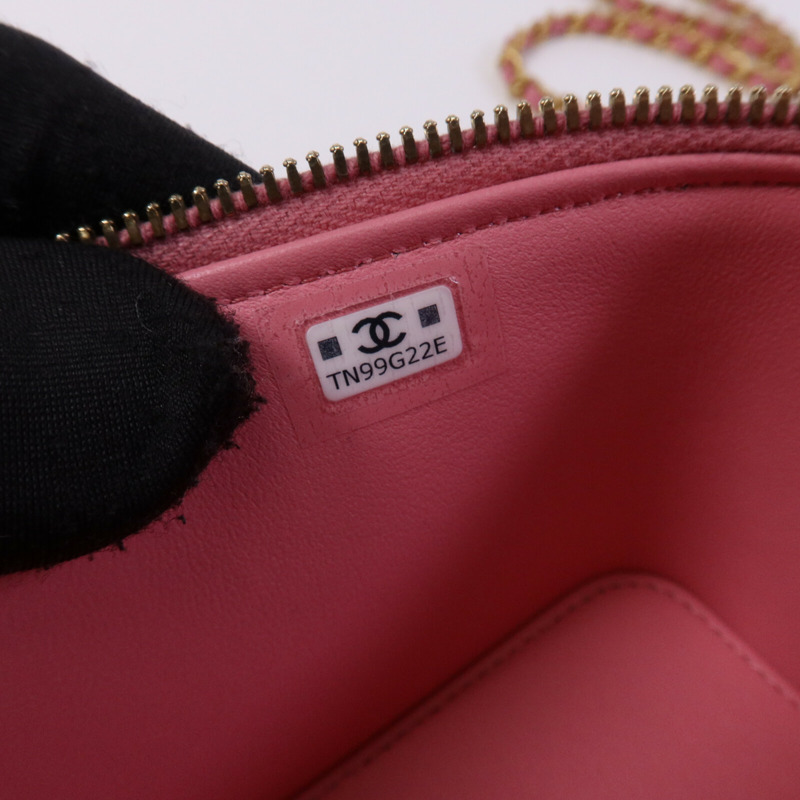 CHANEL 羊皮皮革Vanity Case With Top Handle金扣鏈帶肩背袋-7