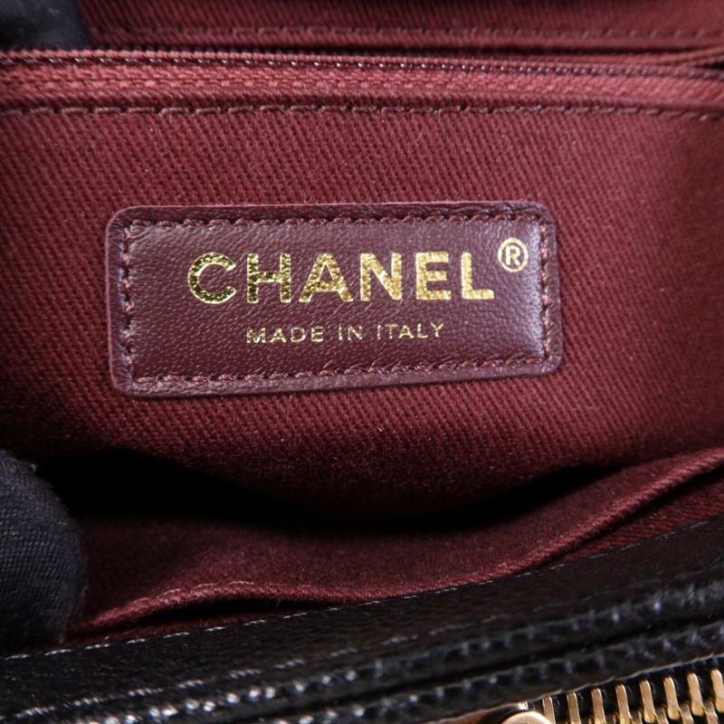 CHANEL 牛皮皮革Business Affinity Small金扣鏈帶手挽肩背兩用袋-5