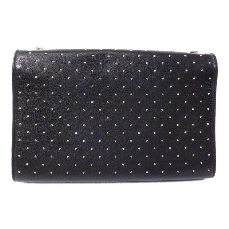 SAINT LAURENT 牛皮皮革Chain Shoulder Bag銀扣鏈帶肩背袋-1