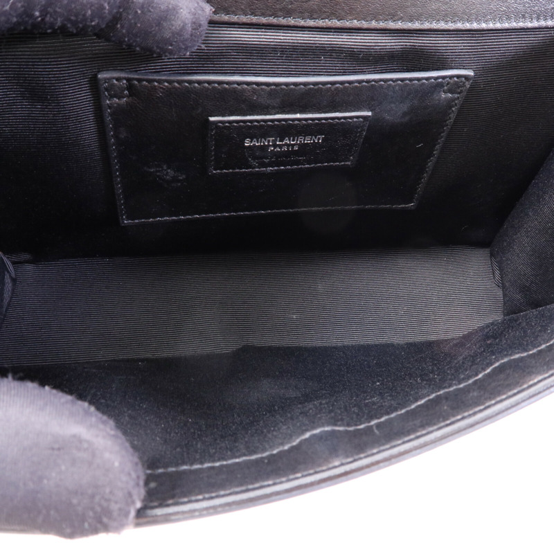 SAINT LAURENT 牛皮皮革Chain Shoulder Bag銀扣鏈帶肩背袋-4