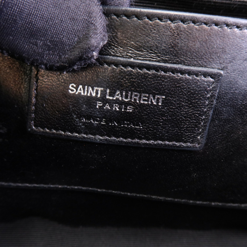 SAINT LAURENT 牛皮皮革Chain Shoulder Bag銀扣鏈帶肩背袋-5