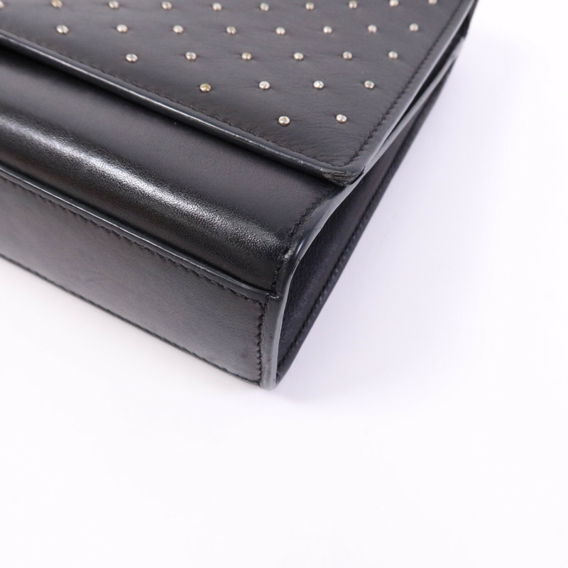 SAINT LAURENT 牛皮皮革Chain Shoulder Bag銀扣鏈帶肩背袋-9