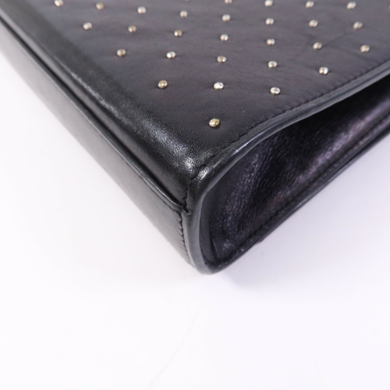 SAINT LAURENT 牛皮皮革Chain Shoulder Bag銀扣鏈帶肩背袋-11