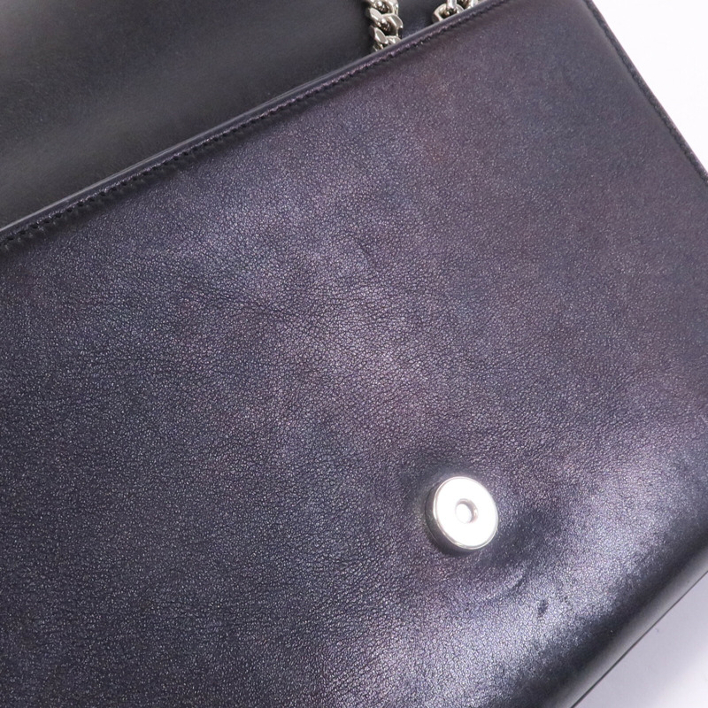 SAINT LAURENT 牛皮皮革Chain Shoulder Bag銀扣鏈帶肩背袋-22