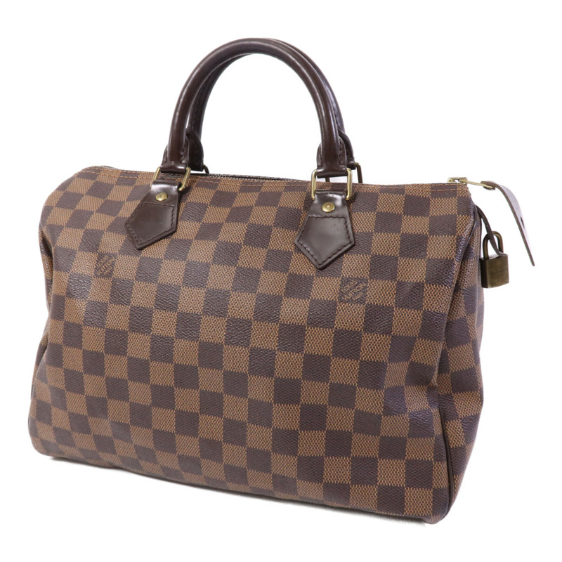 LOUIS VUITTON Damier Speedy 30金扣手挽袋-2