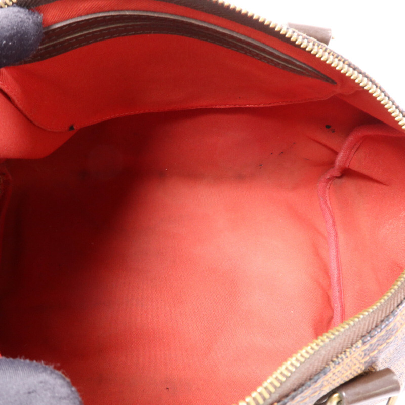 LOUIS VUITTON Damier Speedy 30金扣手挽袋-4