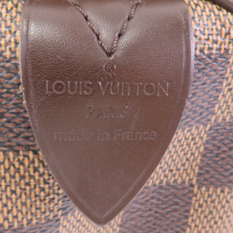 LOUIS VUITTON Damier Speedy 30金扣手挽袋-5
