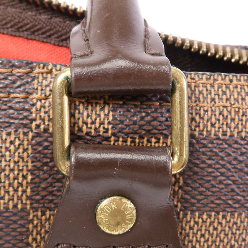 LOUIS VUITTON Damier Speedy 30金扣手挽袋-6
