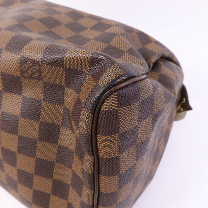 LOUIS VUITTON Damier Speedy 30金扣手挽袋-9