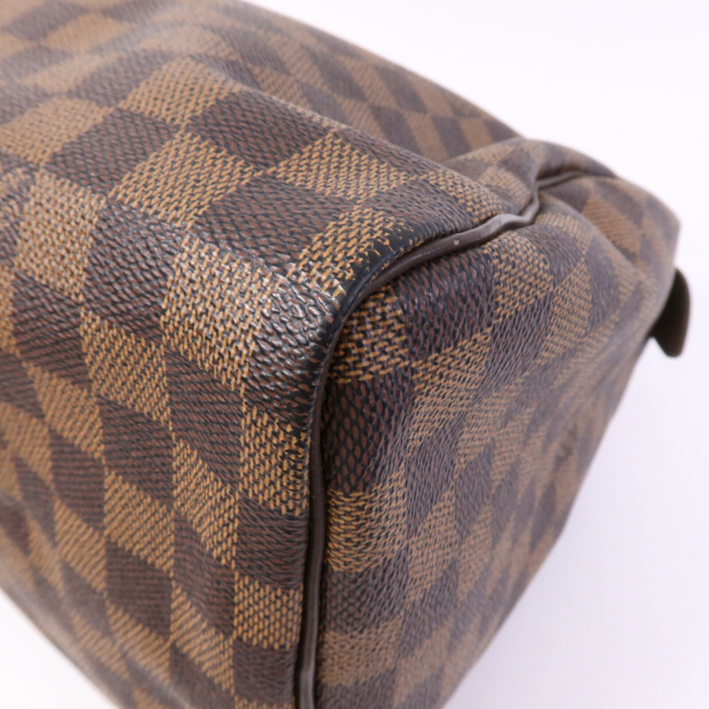 LOUIS VUITTON Damier Speedy 30金扣手挽袋-11