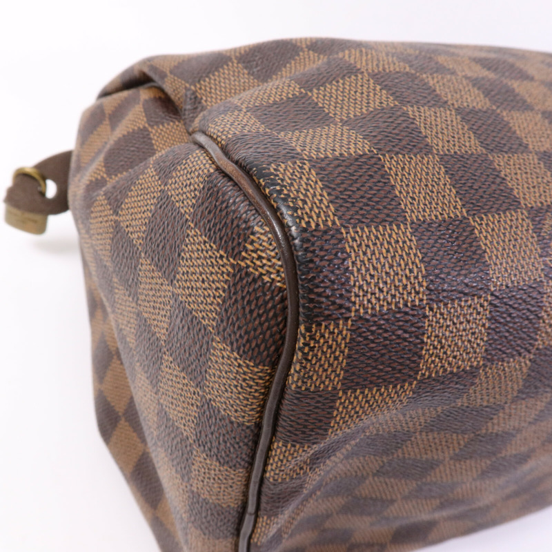 LOUIS VUITTON Damier Speedy 30金扣手挽袋-12