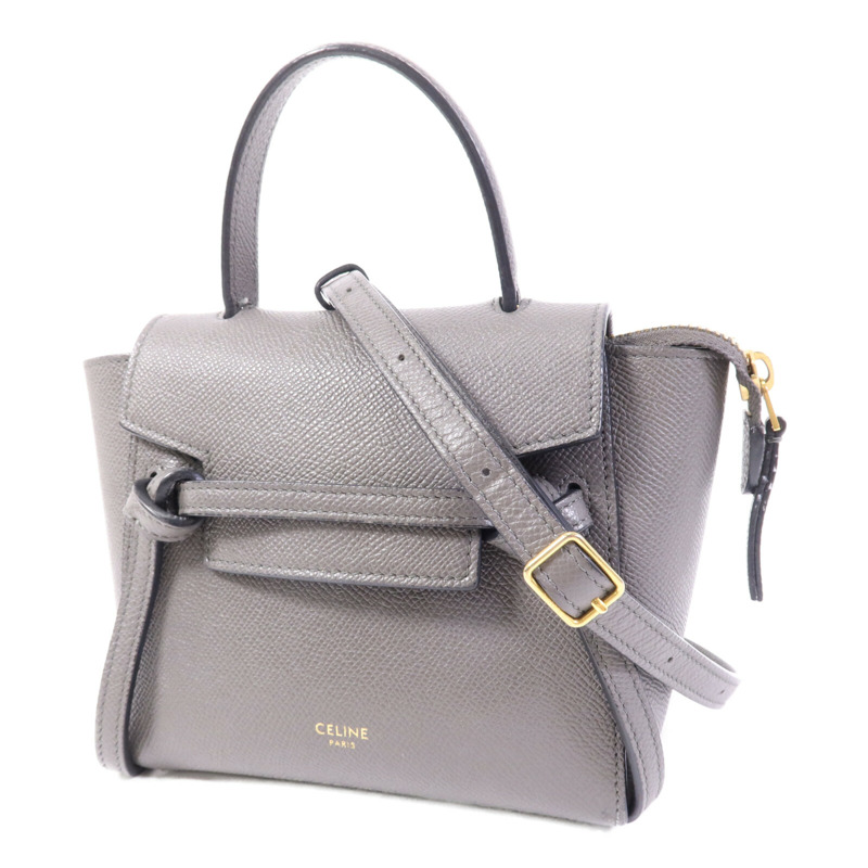 CELINE 牛皮皮革Pico Belt Bag金扣手挽肩背兩用袋-2