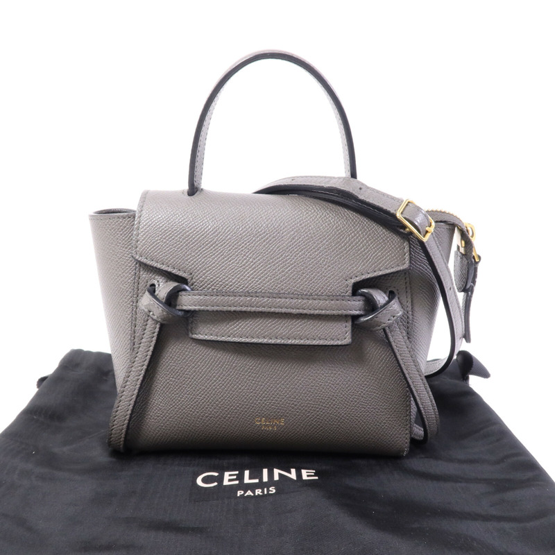 CELINE 牛皮皮革Pico Belt Bag金扣手挽肩背兩用袋-8