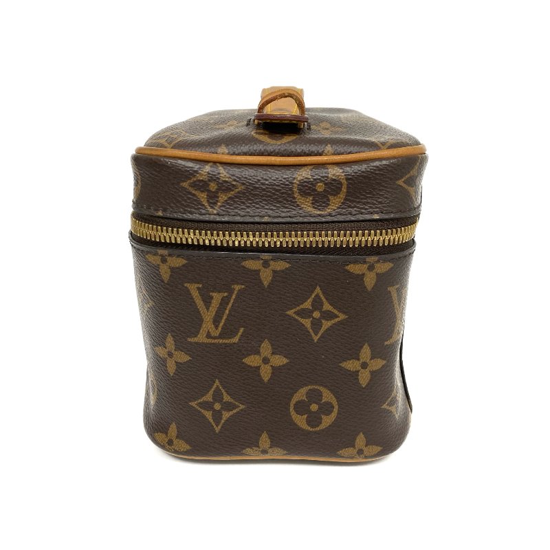 △ Louis Vuitton 路易威登 Brown Coated Canvas Monogram Nice Mini Vanity Case M44495 啡色塗層帆布經典老花化妝箱 - 267005307-2