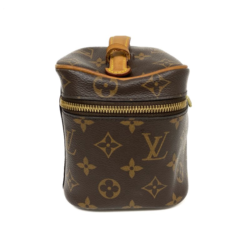 △ Louis Vuitton 路易威登 Brown Coated Canvas Monogram Nice Mini Vanity Case M44495 啡色塗層帆布經典老花化妝箱 - 267005307-3