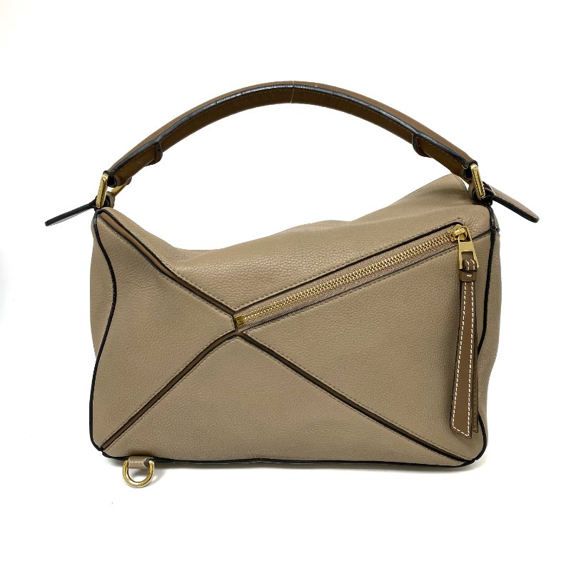 △ Loewe 羅意威 Beige Calfskin Puzzle 2 Way Bag #M 淺褐色小牛皮兩用袋 - 267005214-2