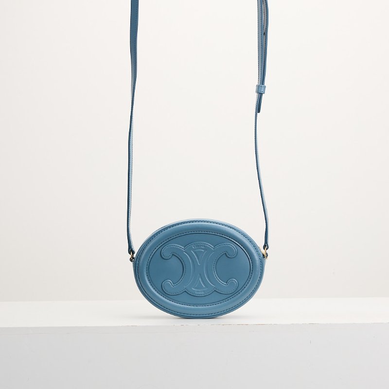 二手Celine 小號月餅包 牛仔藍-0