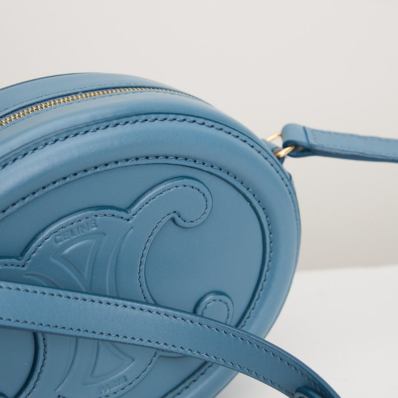 二手Celine 小號月餅包 牛仔藍-8