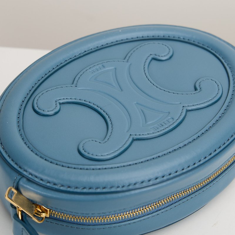 二手Celine 小號月餅包 牛仔藍-9