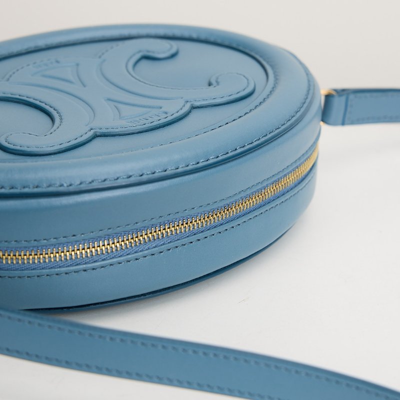 二手Celine 小號月餅包 牛仔藍-10