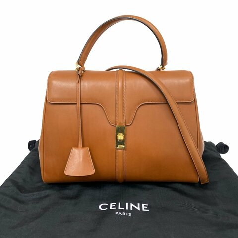 △ Celine 思琳 Brown Calfskin Medium 16 2 Way Bag 啡色小牛皮兩用袋 - 267005525