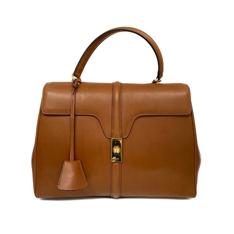 △ Celine 思琳 Brown Calfskin Medium 16 2 Way Bag 啡色小牛皮兩用袋 - 267005525-1