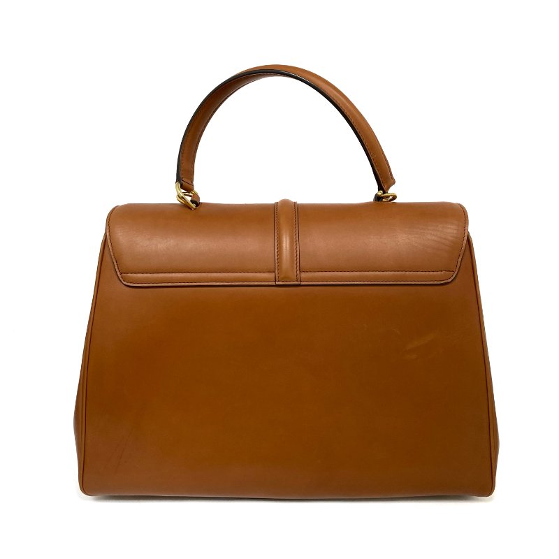 △ Celine 思琳 Brown Calfskin Medium 16 2 Way Bag 啡色小牛皮兩用袋 - 267005525-2