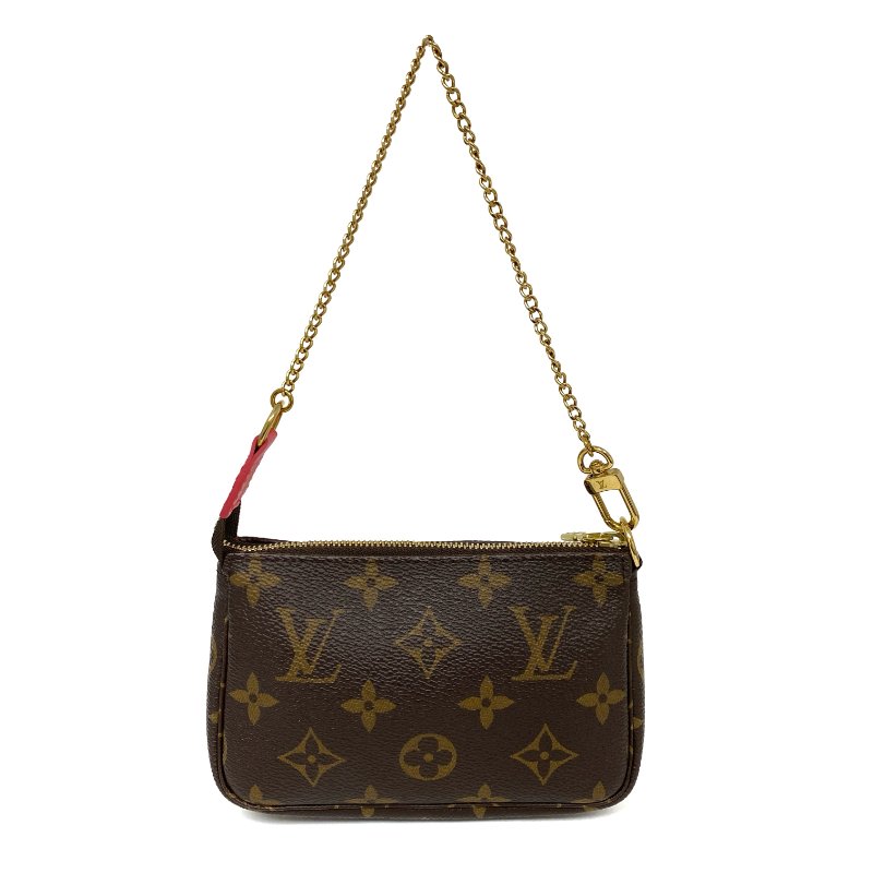 △ Louis Vuitton 路易威登 Brown Coated Canvas Monogram Vivienne Mini Pochette Accessoire Hand Bag M80863 啡色塗層帆布經典老花手袋 - 267005378-2