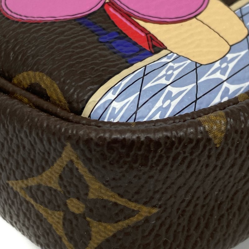 △ Louis Vuitton 路易威登 Brown Coated Canvas Monogram Vivienne Mini Pochette Accessoire Hand Bag M80863 啡色塗層帆布經典老花手袋 - 267005378-9