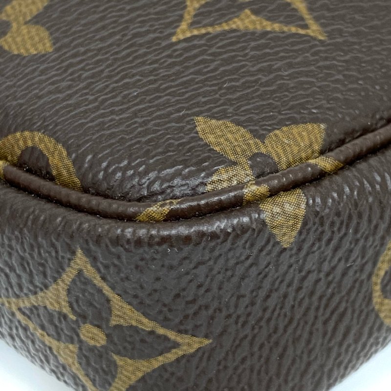 △ Louis Vuitton 路易威登 Brown Coated Canvas Monogram Vivienne Mini Pochette Accessoire Hand Bag M80863 啡色塗層帆布經典老花手袋 - 267005378-11