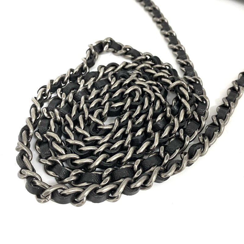 △ Chanel 香奈兒 Black Lambskin Ruthenium-Finish Metal Wallet On Chain No.20 黑色小羊皮鍍釕金屬鎖鏈銀包No.20 - 267005572-7