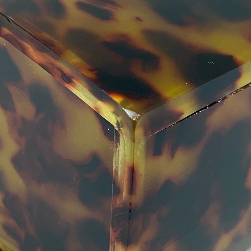 △ Chanel 香奈兒 Brown Tortoiseshell Gold Tone Metal Plexiglass CC Evening Box Chain Crossbody Bag 97P 啡色玳瑁金色金屬鎖鏈斜背盒子97P - 267005627-7