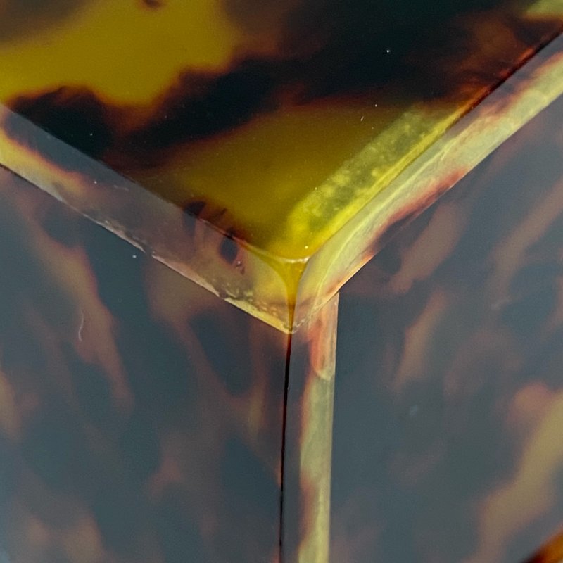 △ Chanel 香奈兒 Brown Tortoiseshell Gold Tone Metal Plexiglass CC Evening Box Chain Crossbody Bag 97P 啡色玳瑁金色金屬鎖鏈斜背盒子97P - 267005627-8