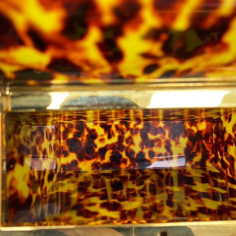 △ Chanel 香奈兒 Brown Tortoiseshell Gold Tone Metal Plexiglass CC Evening Box Chain Crossbody Bag 97P 啡色玳瑁金色金屬鎖鏈斜背盒子97P - 267005627-15