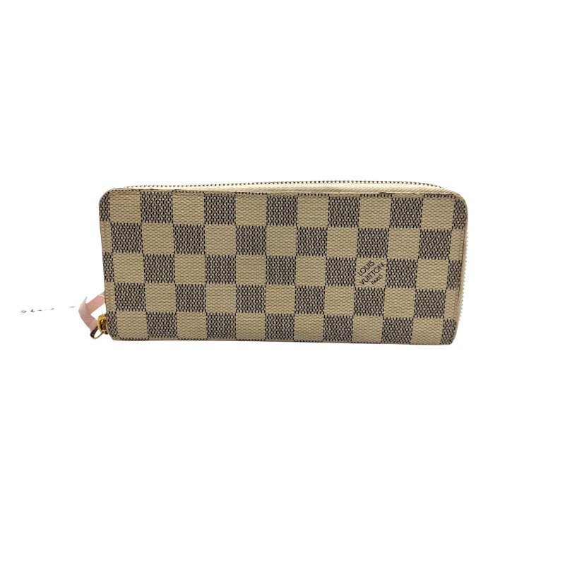 【美收精品】Louis Vuitton 白棋盤格紋拉鍊長夾 C-295【隔月月中將轉賣至日本 上架期限30天】-0