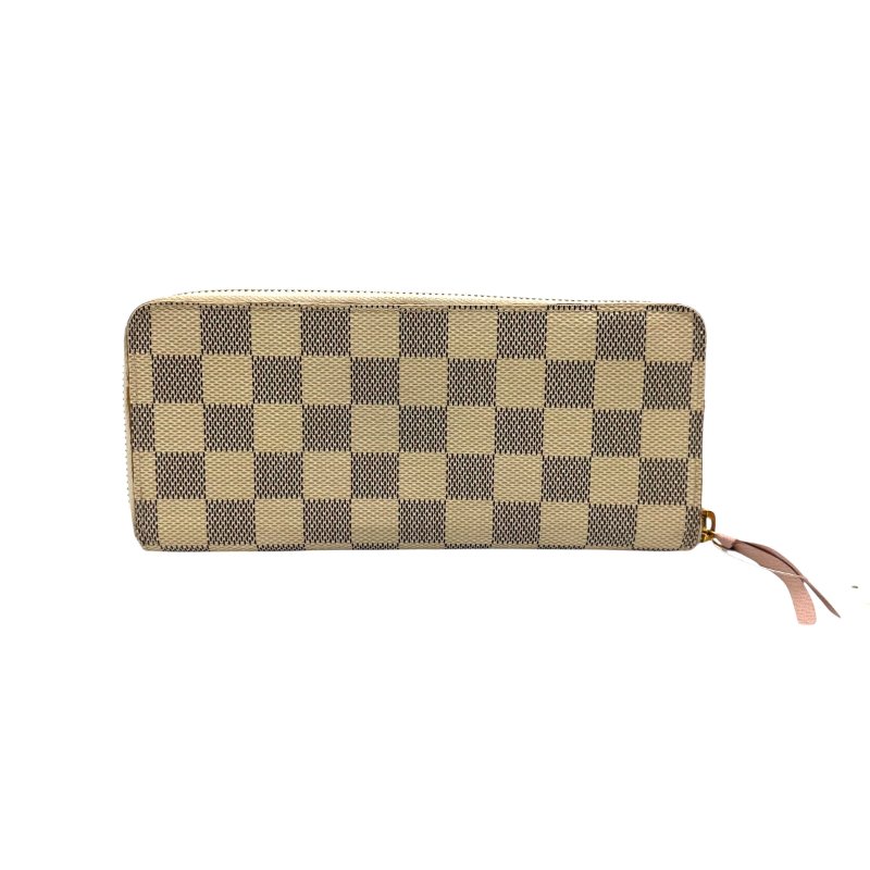 【美收精品】Louis Vuitton 白棋盤格紋拉鍊長夾 C-295【隔月月中將轉賣至日本 上架期限30天】-1