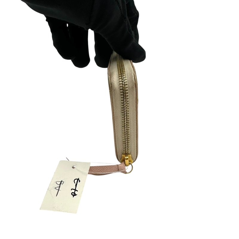 【美收精品】Louis Vuitton 白棋盤格紋拉鍊長夾 C-295【隔月月中將轉賣至日本 上架期限30天】-3