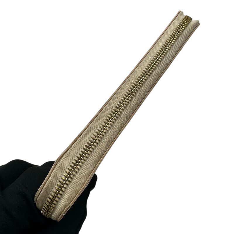 【美收精品】Louis Vuitton 白棋盤格紋拉鍊長夾 C-295【隔月月中將轉賣至日本 上架期限30天】-5