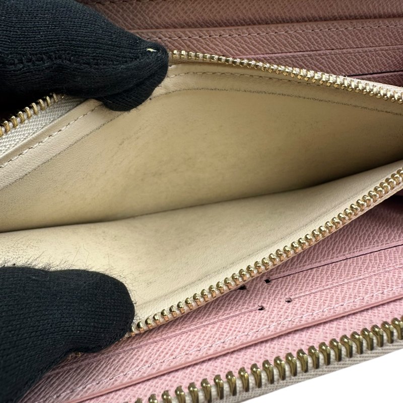 【美收精品】Louis Vuitton 白棋盤格紋拉鍊長夾 C-295【隔月月中將轉賣至日本 上架期限30天】-11