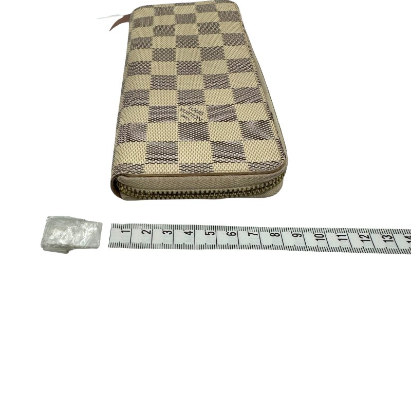 【美收精品】Louis Vuitton 白棋盤格紋拉鍊長夾 C-295【隔月月中將轉賣至日本 上架期限30天】-14