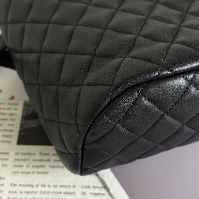 CHANEL 薩爾茨堡雙肩包 - 小號黑金26開-8