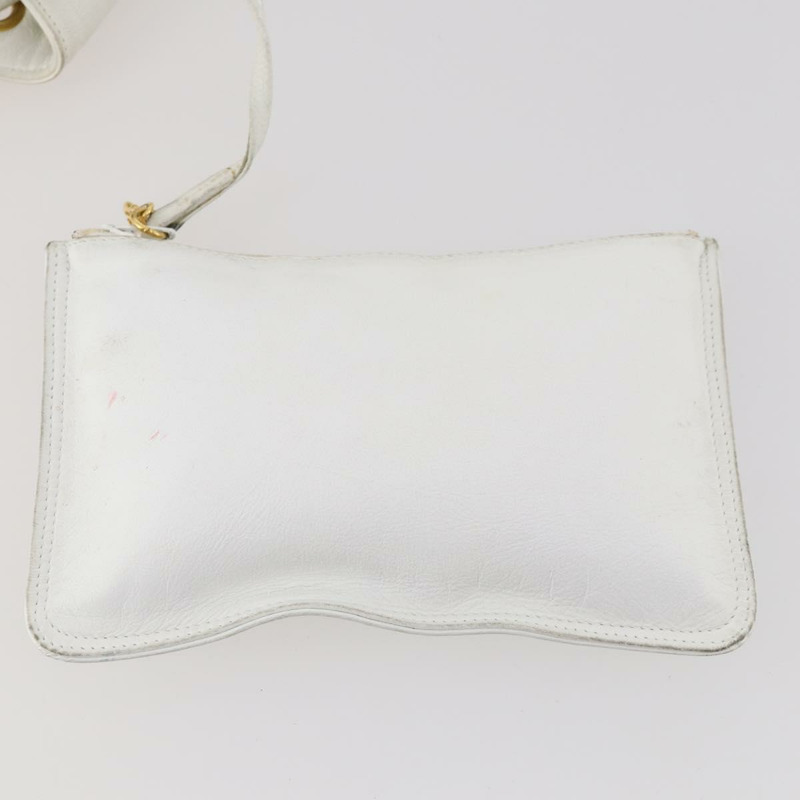 【日本直送】香奈兒白色金色雙C皮革雙肩包,正品編號gh1739-19