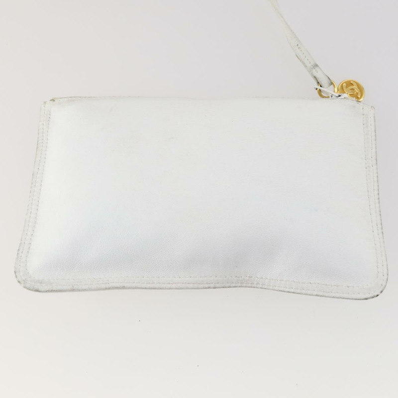 【日本直送】香奈兒白色金色雙C皮革雙肩包,正品編號gh1739-20