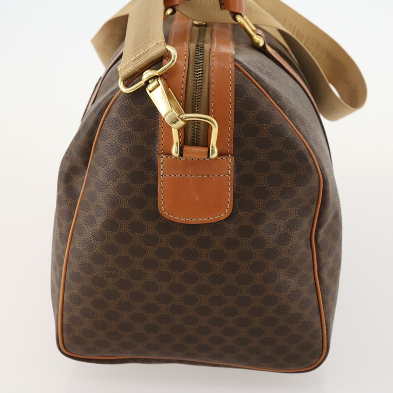 【日本直送】CELINE Macadam帆布波士頓包 PVC皮革 兩用 棕色金色 正品 LNZ024V-2