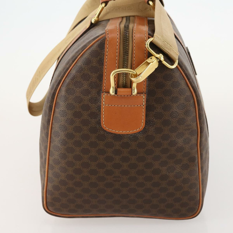 【日本直送】CELINE Macadam帆布波士頓包 PVC皮革 兩用 棕色金色 正品 LNZ024V-3