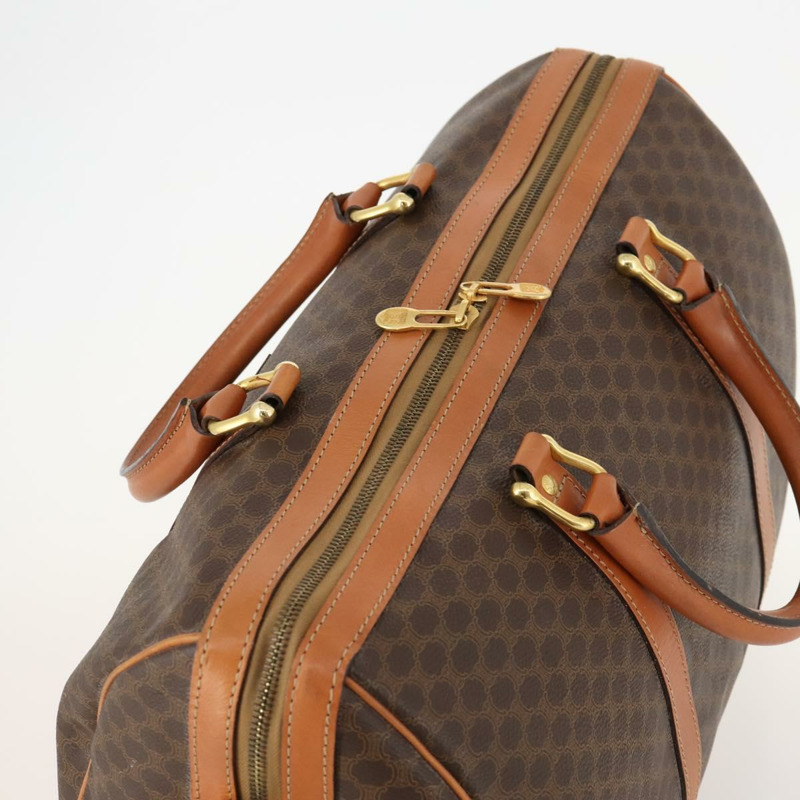 【日本直送】CELINE Macadam帆布波士頓包 PVC皮革 兩用 棕色金色 正品 LNZ024V-5