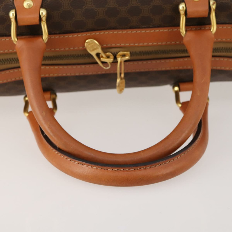 【日本直送】CELINE Macadam帆布波士頓包 PVC皮革 兩用 棕色金色 正品 LNZ024V-8